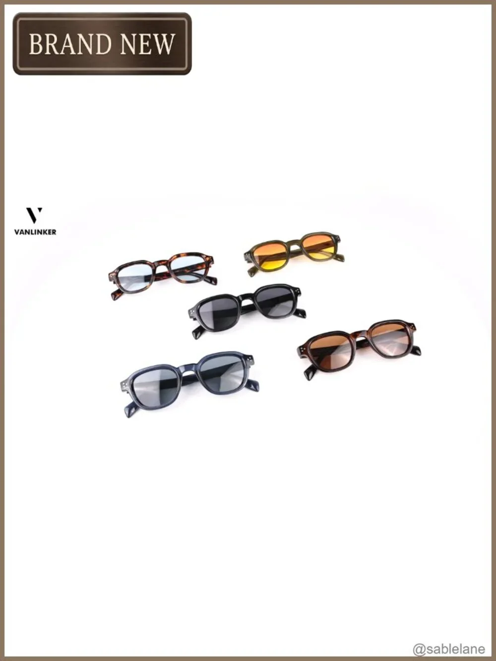 Retro Square Polarized Sunglasses for Women Men UV Protection